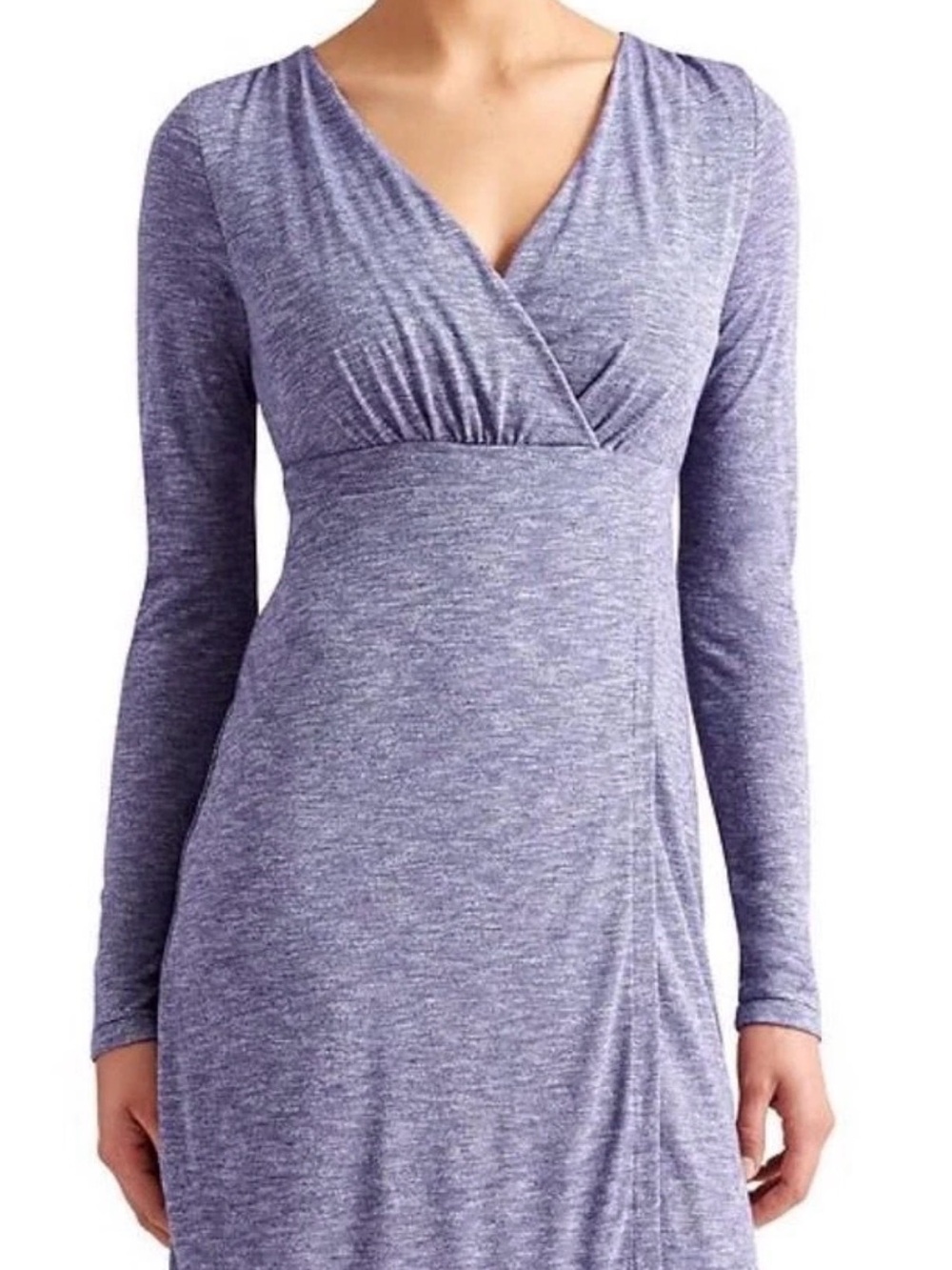 NWT Athleta Heathered Wrap It Up Dress, Grey Heather SIZE M